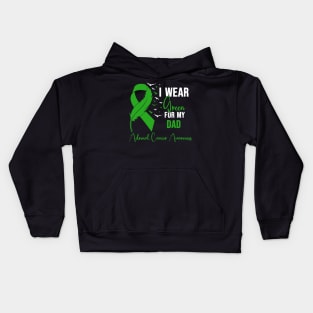 Adrenal Cancer Awareness I Wear Green for My Dad Kids Hoodie